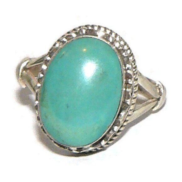 Adjustable Turquoise Sterling Silver Ring - Picture 3 of 5
